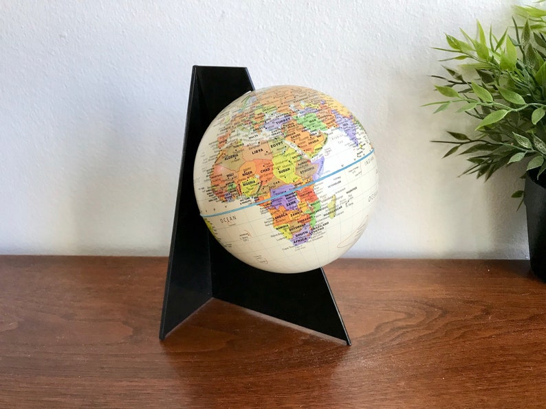 Vintage Mid Century Modern Globe Mcm Mini Tabletop World Small Desktop Kids Room Decor