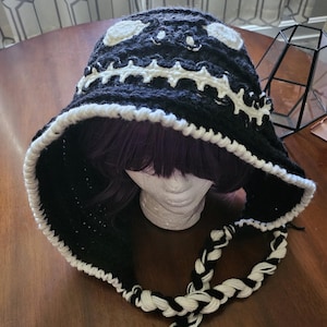 Jack Skellington crochet hood
