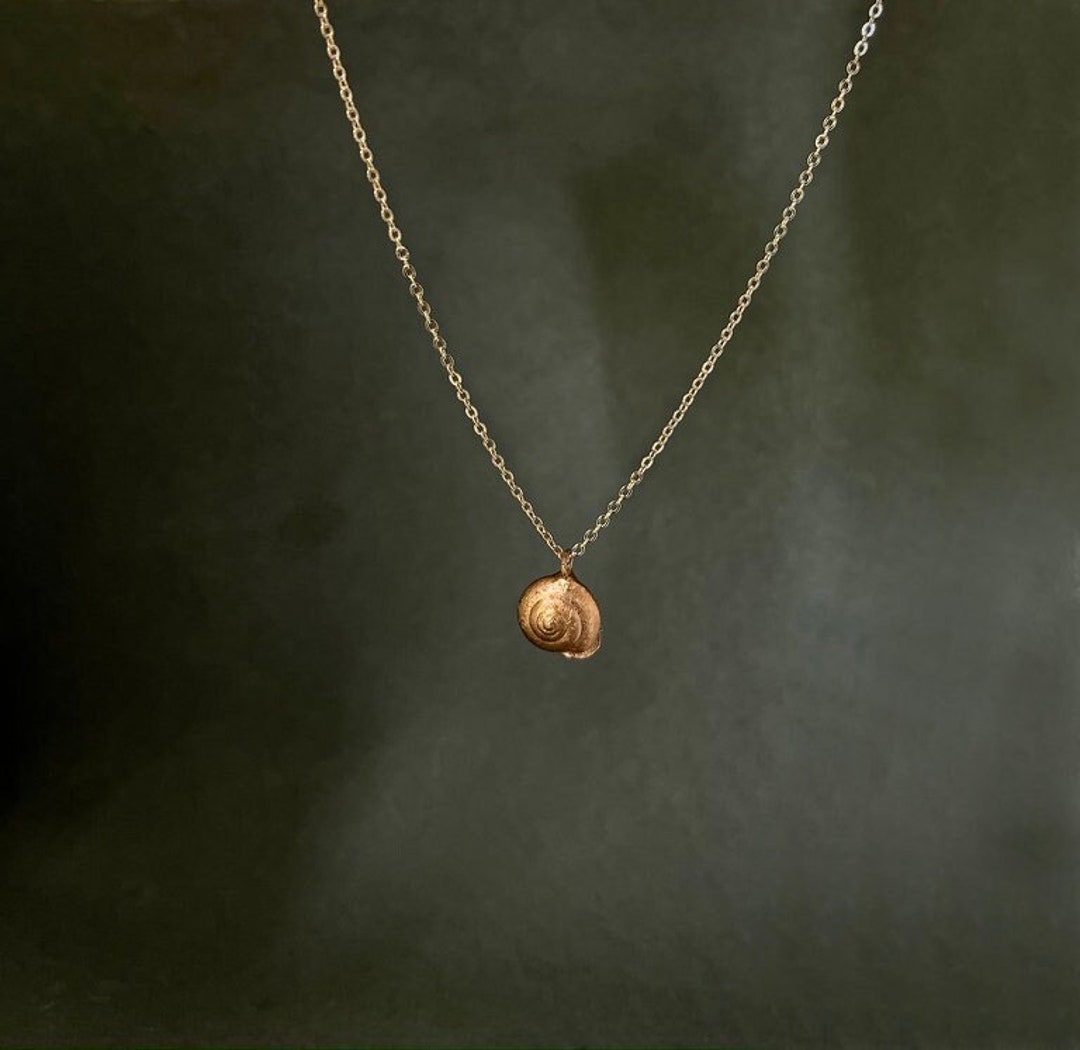Snail Shell Necklacecopper Electroplatedencapsulated Naturalreal