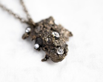 Organic Fortune Constellation Necklace-Brass with Swarovski Rhinestones