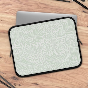 Sage Green William Morris Laptop Case, Laptop Sleeve Premium Laptop Macbook Pro Sleeve, MaBook Air Painting Cover 13 inches, 15 inches Case