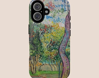 Parc de L'Hôpital Van Gogh - Coque résistante pour iPhone, Samsung, Google Pixel - Protecteur de téléphone artistique, cadeau pour amateur d'art, oeuvre d'art