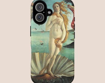 Födelsen av Venus Botticelli Tough Case för iPhone, Samsung, Google Pixel - Konstnärligt telefonskydd, konstälskare, renässanskonst