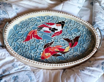 Koi Fish Mosaic Tray