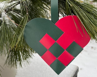 Danish Woven Heart Kit DIY | Holiday Craft for Adults & Kids | Scandinavian Decor | Makes 6 hearts