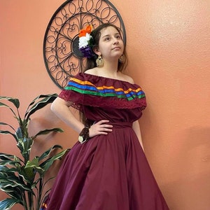 Gorgeous Folk-Ribbon Girls 2 piece Outfit-Blouse & Skirt