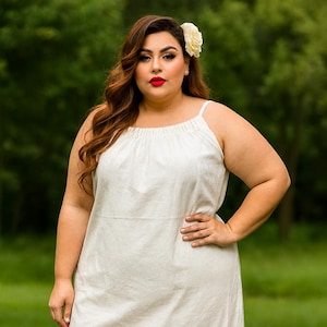 Plus Size Embroidered Mexican Halter Dress - Handmade Artisanal Dress