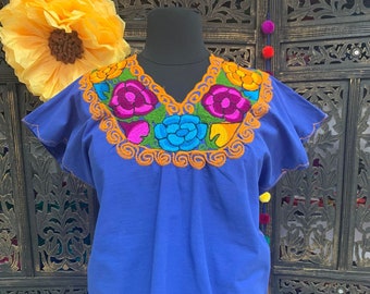 Gorgeous Sunflower Embroidered Dress - Mexican Embroidered Dress - Floral Designs - 2X