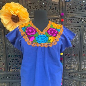 Gorgeous Sunflower Embroidered Dress - Mexican Embroidered Dress - Floral Designs - 2X