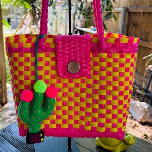 Handwoven Recycled Plastic Bag - Artisan Made Bag from Chiapas, Mexico
