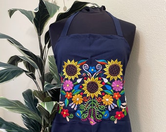 NAVY Special & Beautiful Embroidered Edition Aprons - Artisan Made Embroidered Aprons