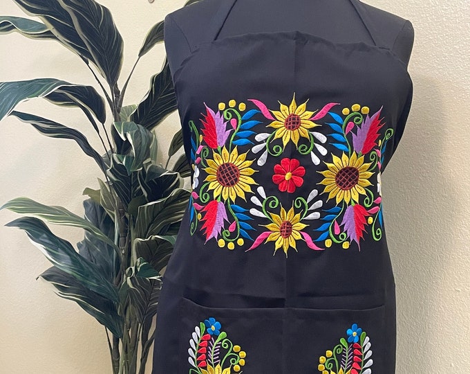 PLUS SIZE - Special & Beautiful Embroidered Edition Aprons - Artisan Made Embroidered Aprons