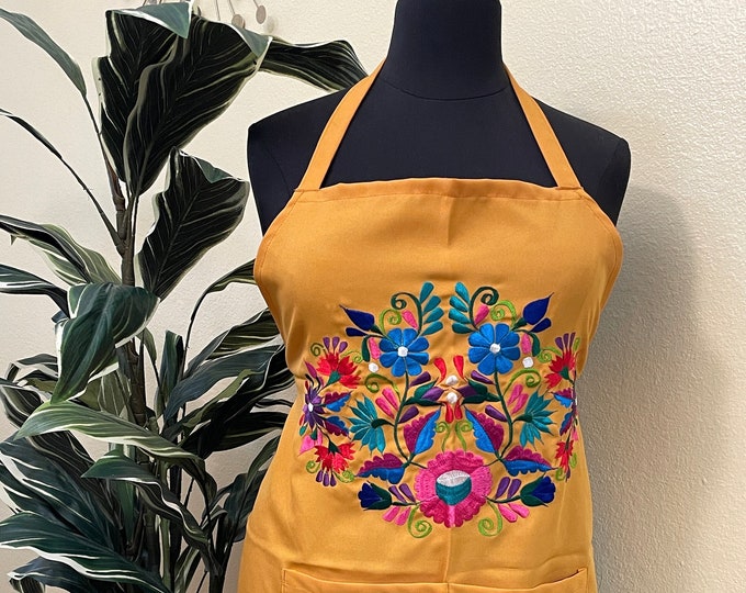 PLUS SIZE - Special & Beautiful Embroidered Edition Aprons - Artisan Made Embroidered Aprons