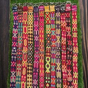 Mexican Leather Dog Collar: Handmade Embroidered X-Large Breed