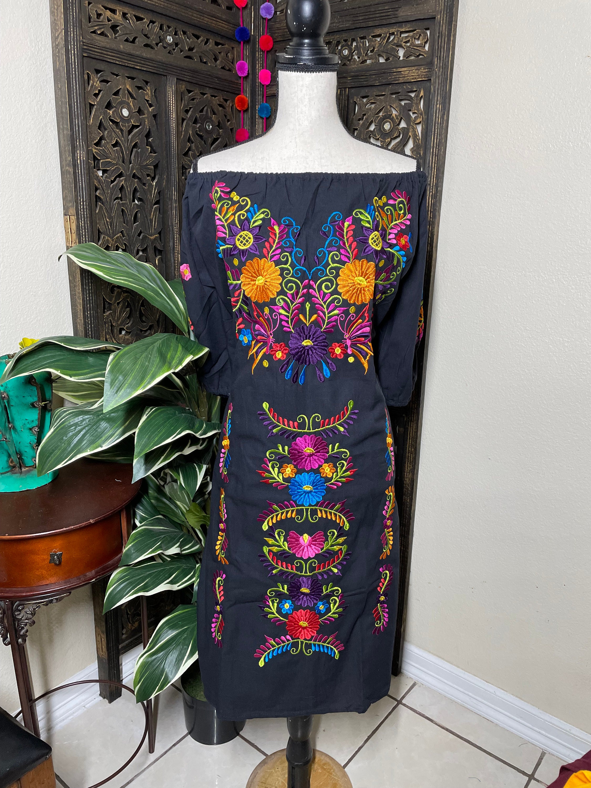 サラマリカ Big Flower Embroidery Dress LUG VON SIGA Botanical Embroidery On Off- White Cotton Amber