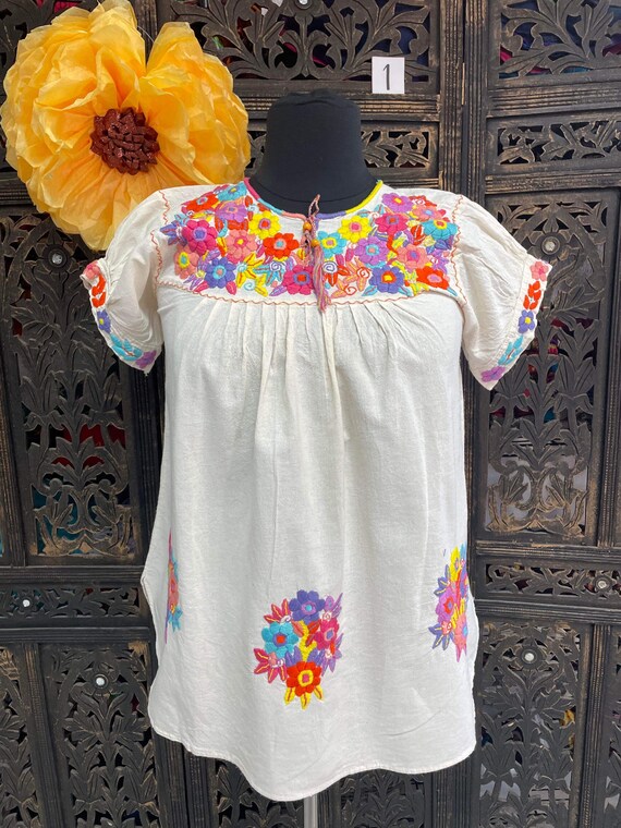Preciosa Blusa Bordada hecha en Chiapas Mexico Blusa Bordada Mexicana Talla Grande Etsy Mexico