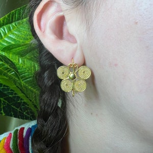 Mariposita - Mexican Artisanal Earrings- Beautiful Filigree Gold Plated Butterfly Folkloric Earrings made by our Oaxaca Artisan Partners