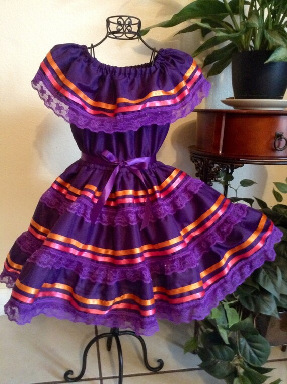 purple mexican dress