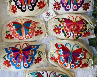 Butterfly - Embroidered Face Masks with Filter sew-in