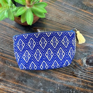 Bolsa bordada artesanal de diseño inspirado en Azteca - Bolsa de almacenamiento, embrague u organización