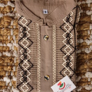 Guayaberas Maya for Boys Kaki