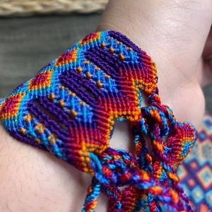 Mexican Handwoven Cuff Friendship Bracelet - Artisan Made, Colorful & Unique