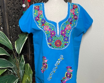 Beautiful Embroidered Handmade Blouse - Mexican Floral Artisan Blouse