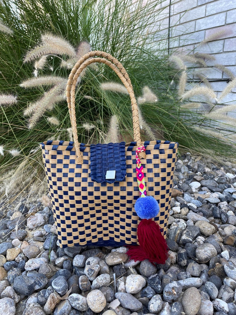 Handwoven Recycled Plastic Lunch Bag Artisan Made Bag From Etsy