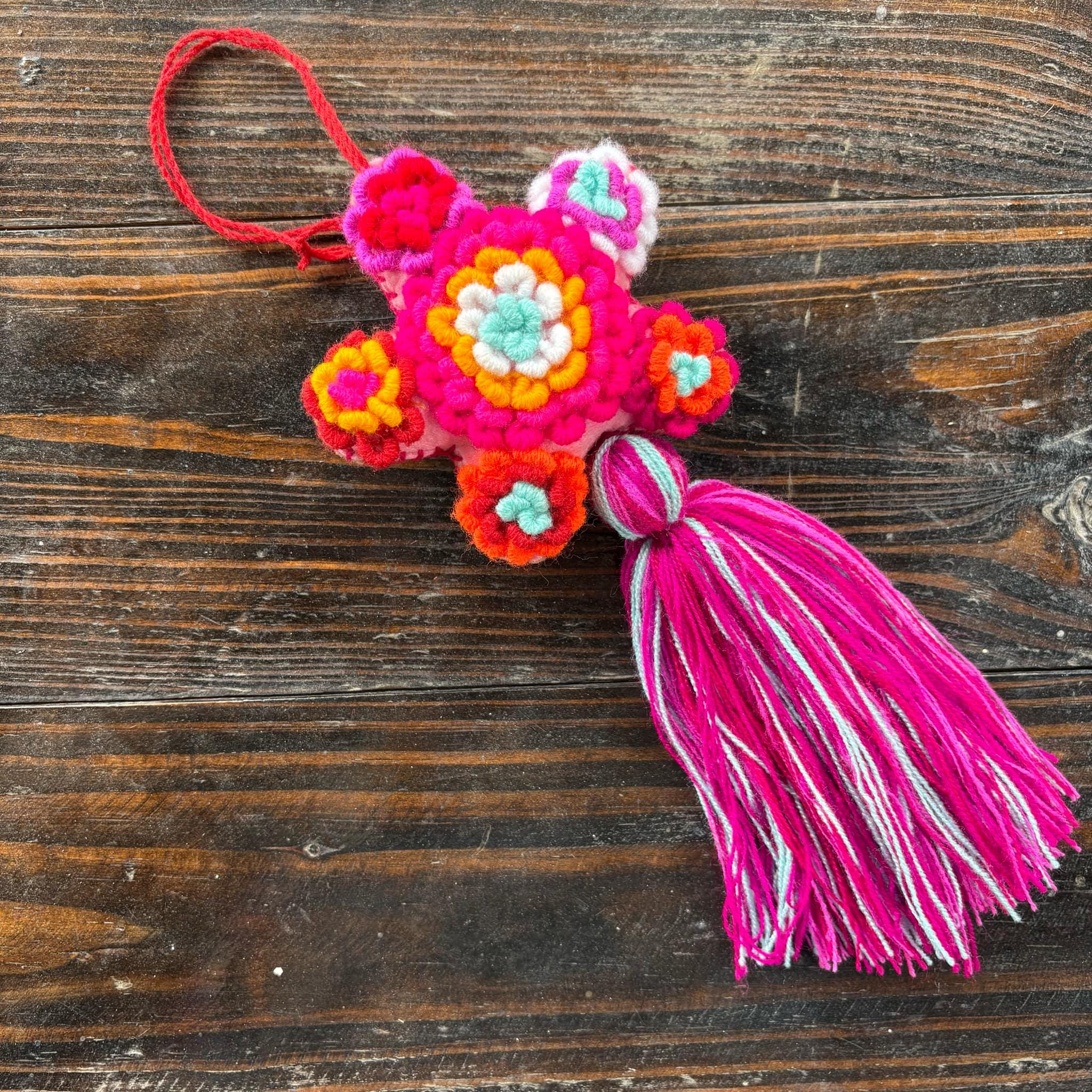 Handmade Extra Large Star Tassel Keychain - Artisanal Star