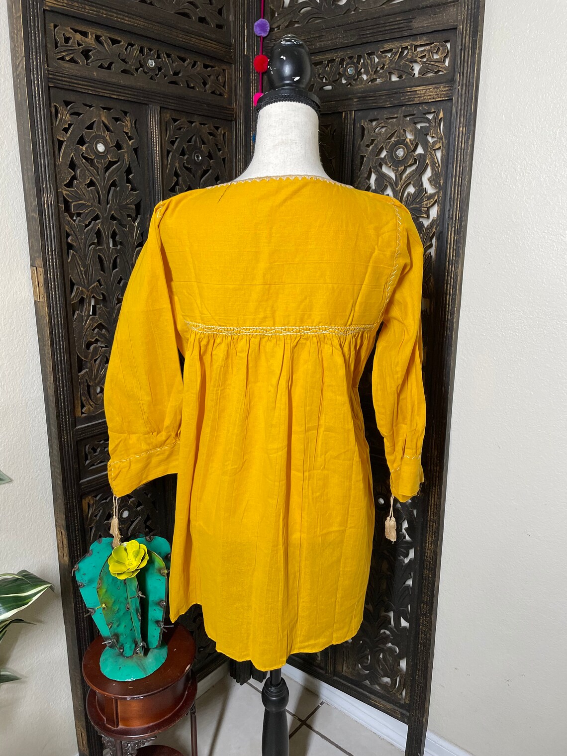 Nice and Brown Gauze Blouse Embroidered Etsy