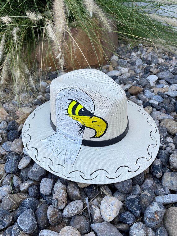 Gorgeous Large Hand Painted Mexican Straw Hat - Artisanal  display picture 3