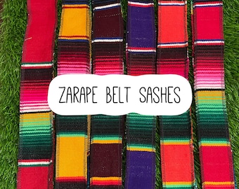 Striped Serape Sash: Mexican Boho Belt Scarf - Etsy display picture 3