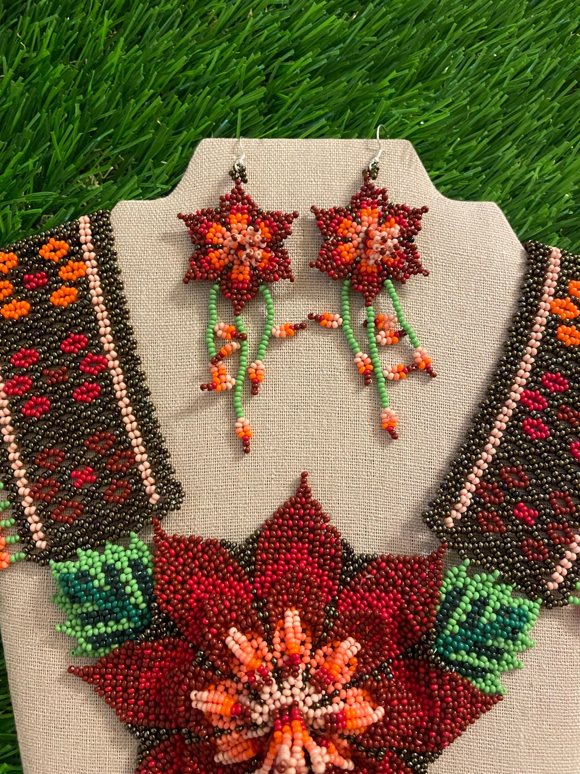 Artisanal Mexican Beaded Jewelry Set 3 Pieces Made by Our - Etsy