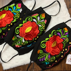 Floral Embroidered Artisanal Face Masks