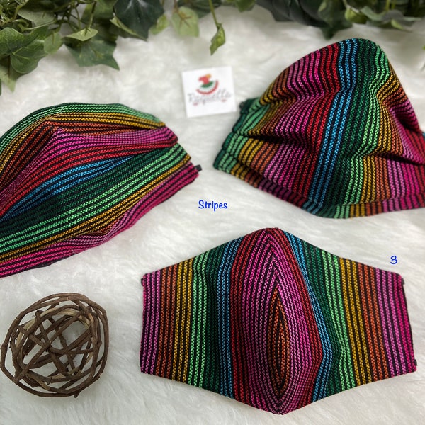 Mascherina artigianale Sarape - Unisex, lavabile e reversibile