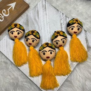 Artisanal Frida Tassel Charm - Handmade Tassel Charm - Car Charm