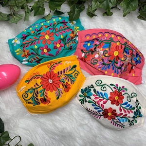 PASTEL Colors - Embroidered Face Mask w/filter sewn-in