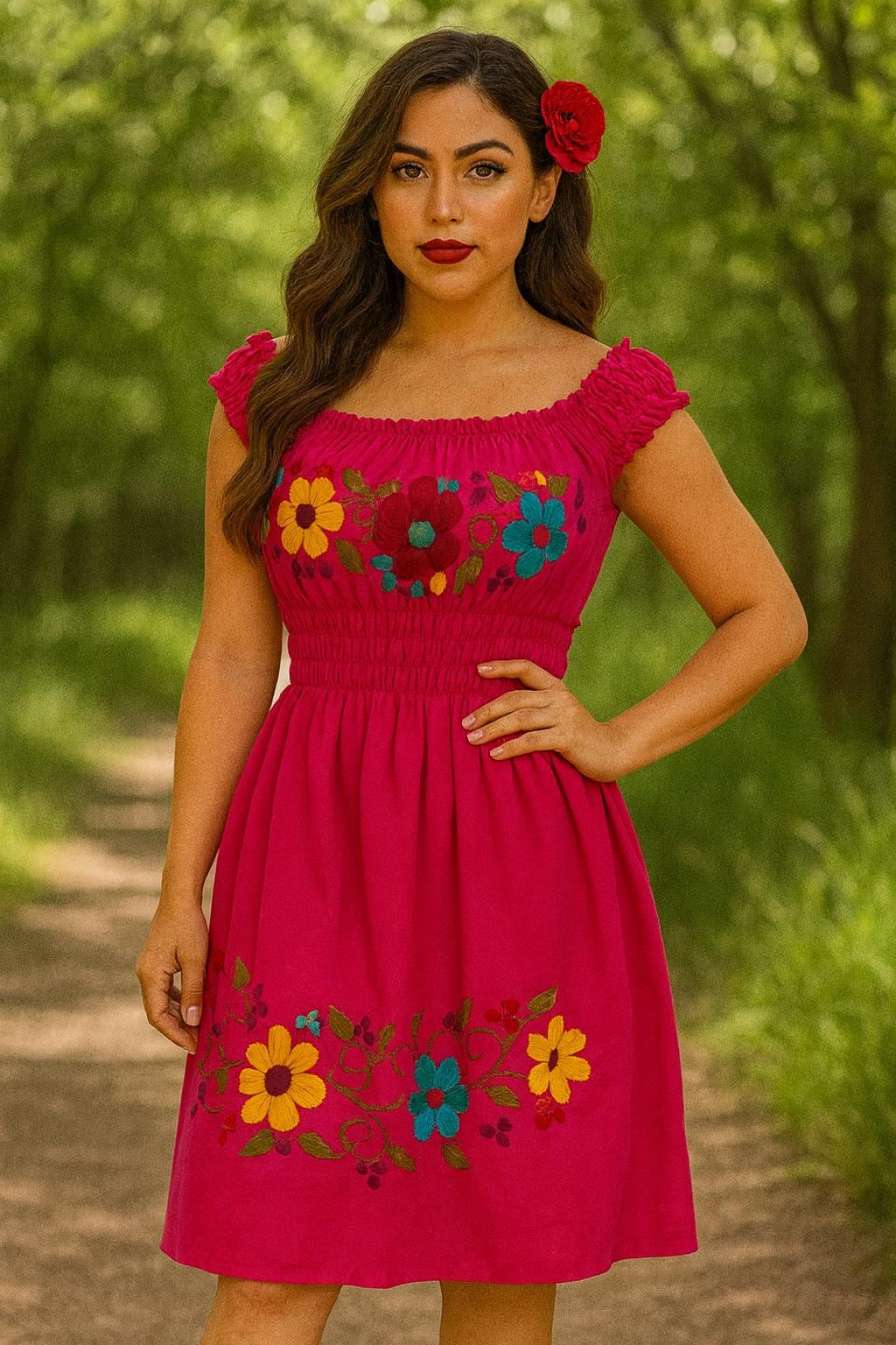 embroidered sun dresses Sun Dress Embroidered Cotton