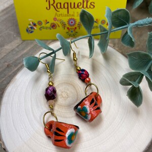 Beautiful Handmade Artisanal Earrings - Mexican Pottery Earrings