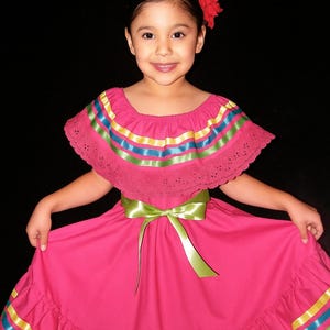 Gorgeous Folk-Ribbon Girls Dance Dress