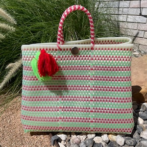 Handwoven Recycled LARGE Plastic Bag - Artisan Made Purse from Chiapas, Mexico