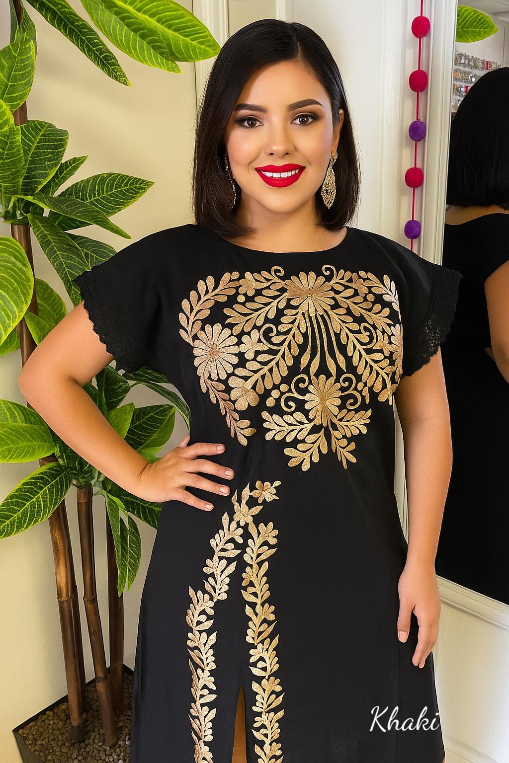 Gorgeous Mexican Embroidered Maya Artisanal Dress - Handmade and crafted detail with Pedal machine - Small - 2X