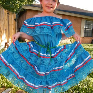 Mexican fiesta Dress 7-8 Years Old - Etsy