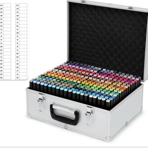Plantilla de carta de colores para rotuladores Twinmarker Action Décotime - Impresión en papel A4