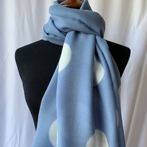 Silk/wool blend  Itajime Shibori Scarf