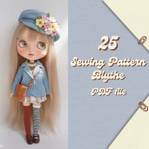 Bundle of 25 Sewing Patterns for Blythe Dolls, OB22, OB24, BJD, Pullip and More – Downloadable PDF Files Language English B