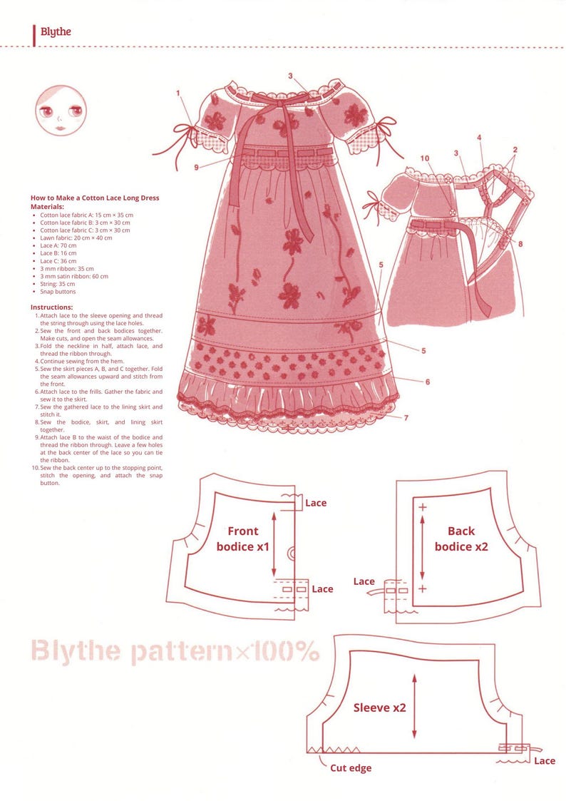 Pullip Pattern Bundle of 30 Sewing Patterns for Blythe Dolls, OB22, OB24, BJD, Pullip ...
