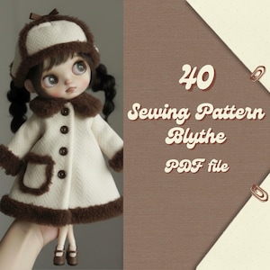 Bundle of 40 Sewing Patterns for Blythe Dolls, OB22, OB24, BJD, Pullip and More – Downloadable PDF Files Language English C