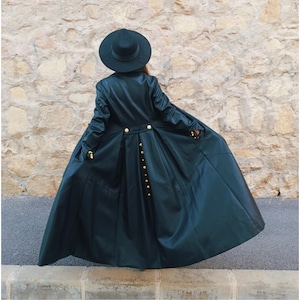Leather Trench Coat Women Overcoat Faux Leather Jacket Long Double Breasted Coat