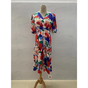 Floral summer dress Boho beach dress colorful Maxi dresses Multicolor floral dress Beach dresses women